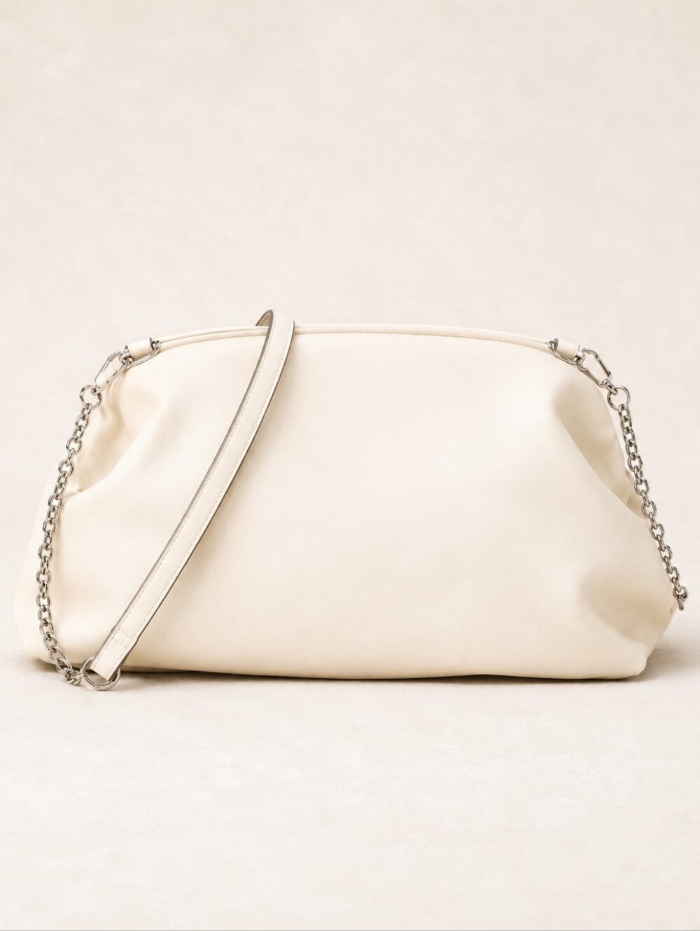 A New Day Women Mini Slouchy Dumpling Crossbody Bag Cream OS Minimalist Pouch